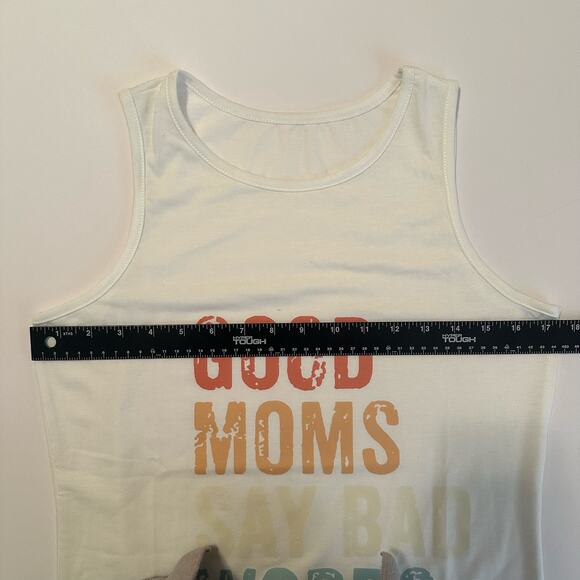 💥“Good Moms Say Bad Words” Women’s Sleeveless Tank size Small White, funny mom - Picture 6 of 9